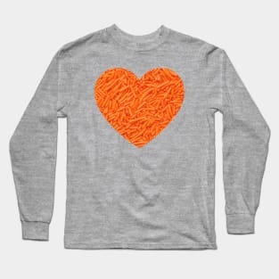 Orange Sprinkles Heart Dessert Photograph Long Sleeve T-Shirt